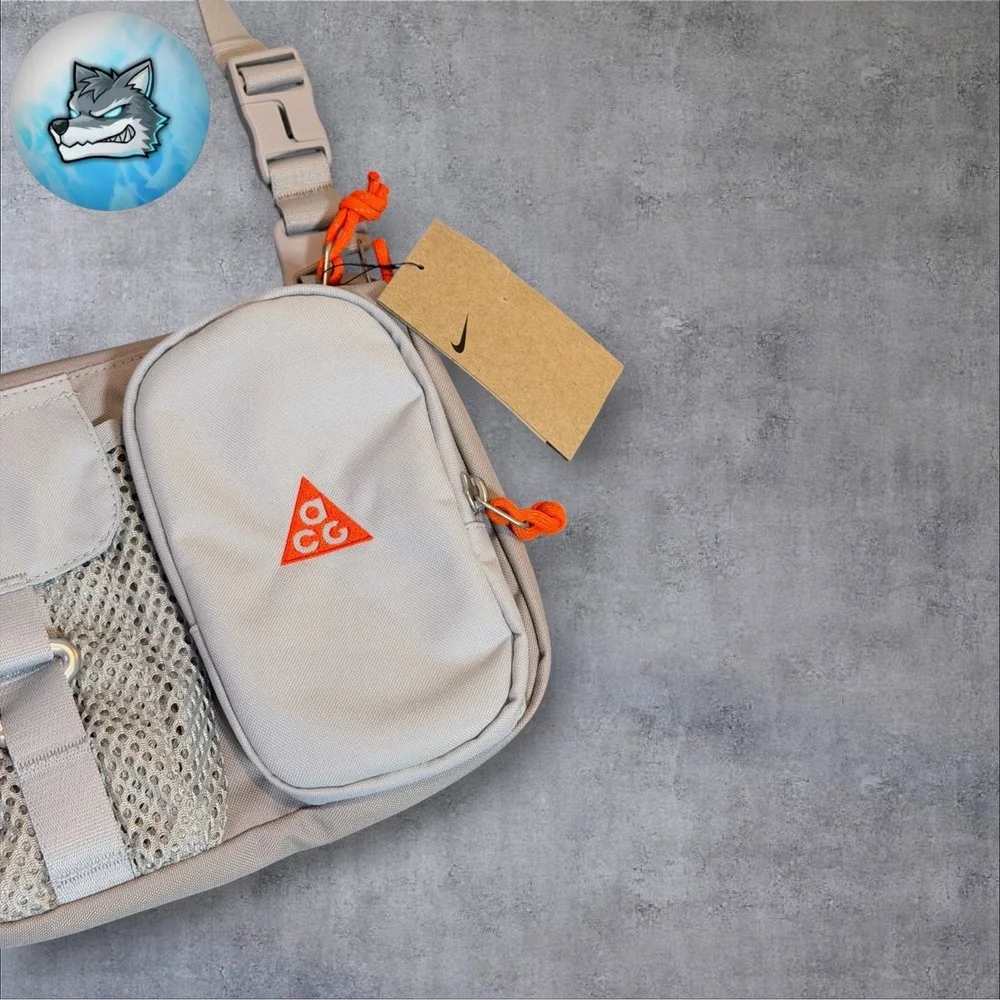 Nike ACG DAYMAX Cross-Body Bag HJ8180-009 Gray / Orange New